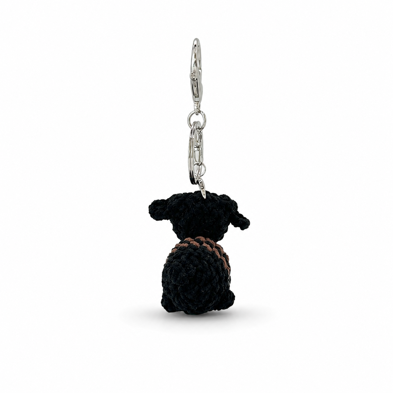 Dark Color Sausage Dog Crochet Keychain Bag Charm
