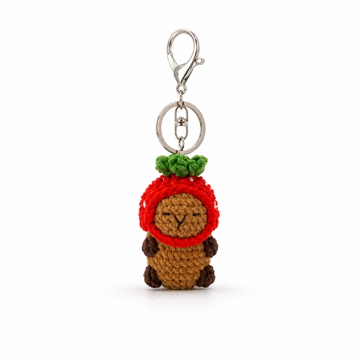 Capybara With Hats Crochet Keychain Bag Charm