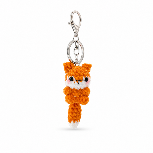 Gummy Fox Crochet Keychain Bag Charm