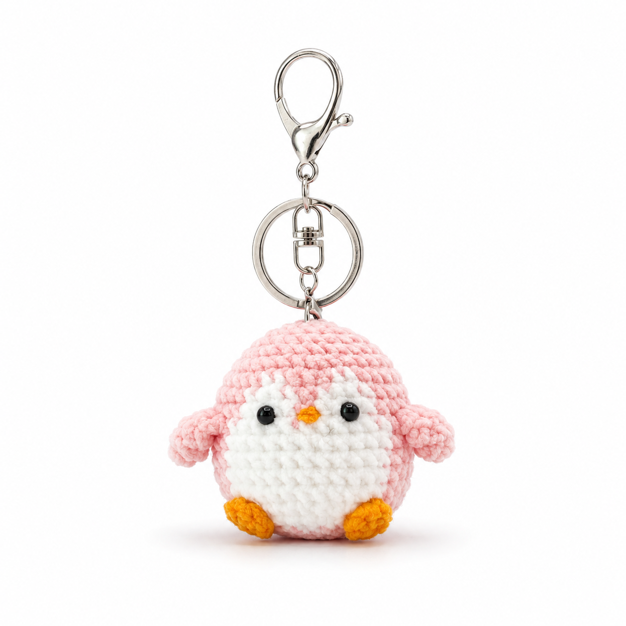 Chubby Penguin Crochet Keychain Bag Charm
