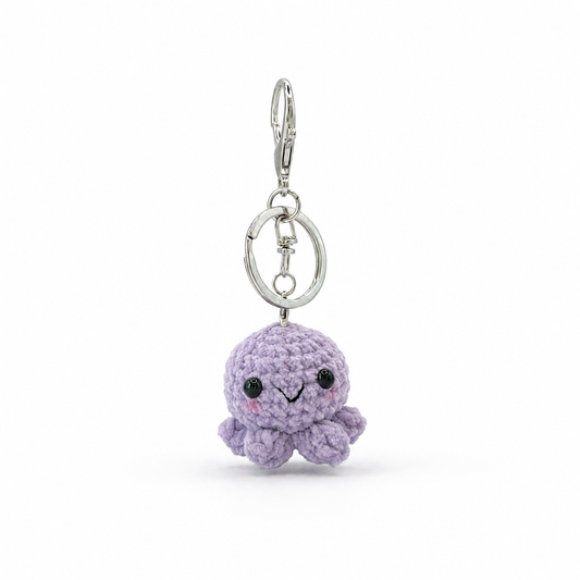 Octopus Crochet Keychain Bag Charm