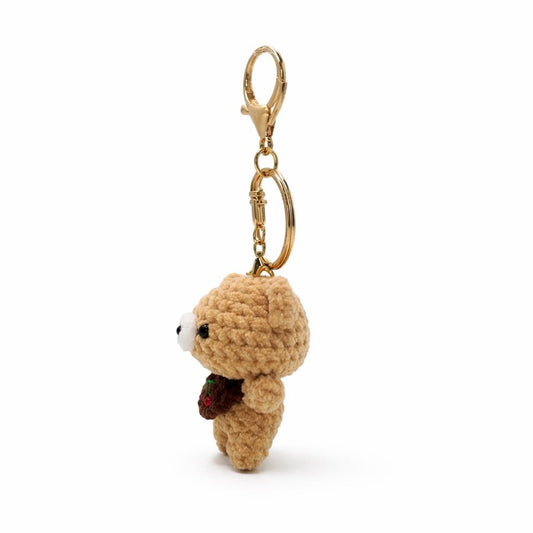 Bib Bear Crochet Keychain Bag Charm