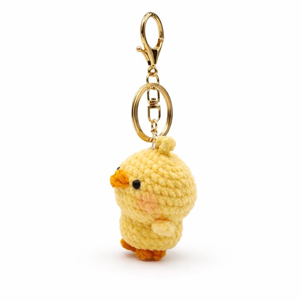Chick Crochet Keychain Bag Charm