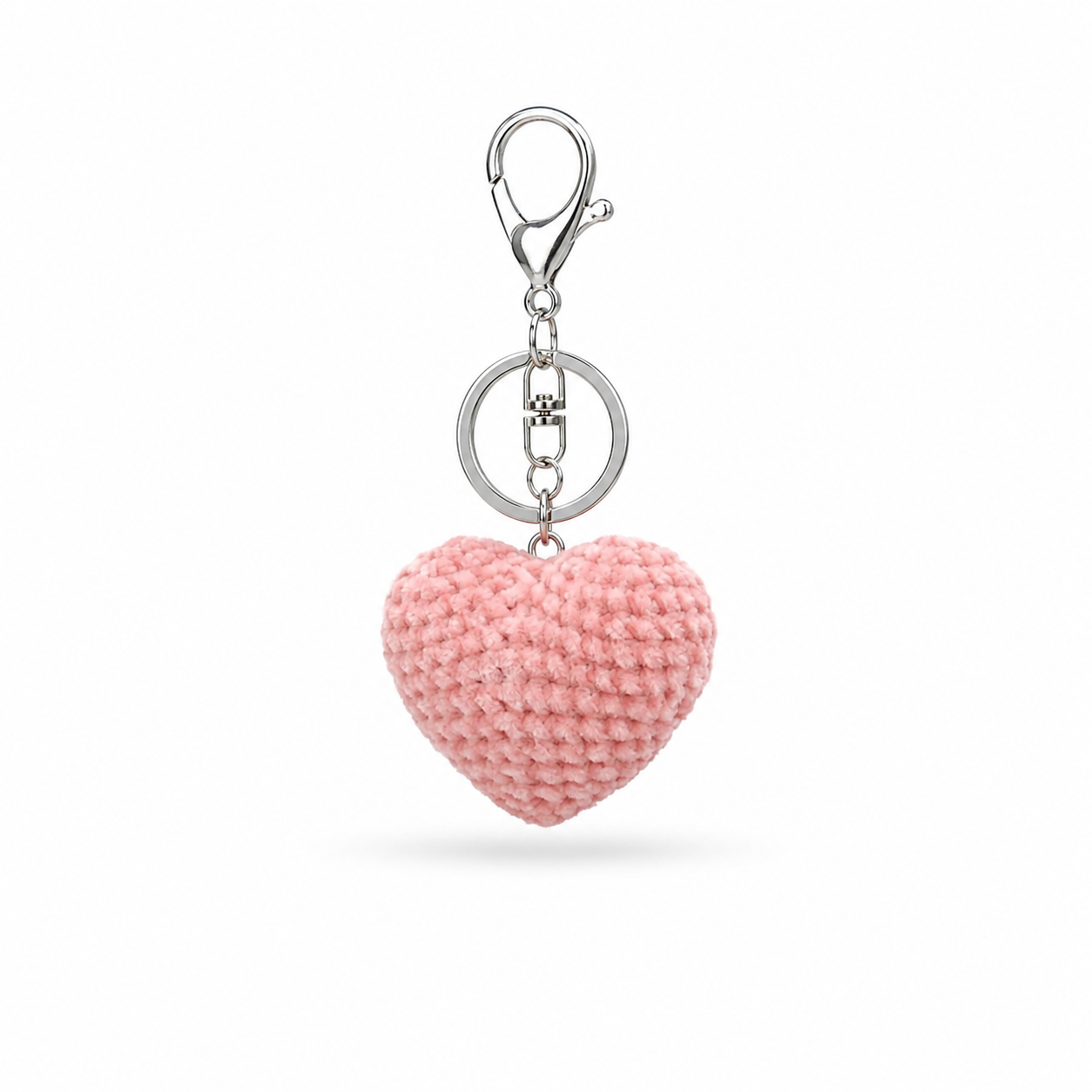 Heart Crochet Keychain Bag Charm