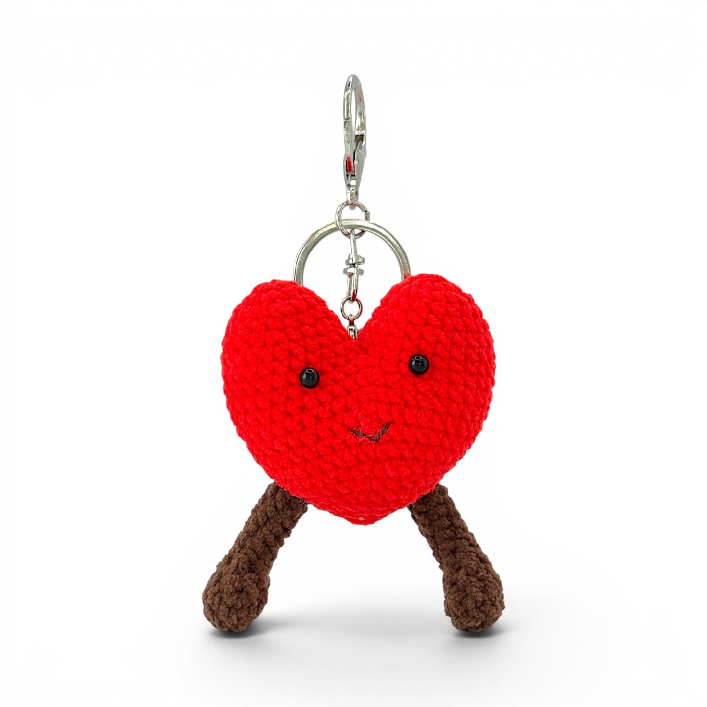 Croissant Heart Sunny Crochet Keychain Bag Charm