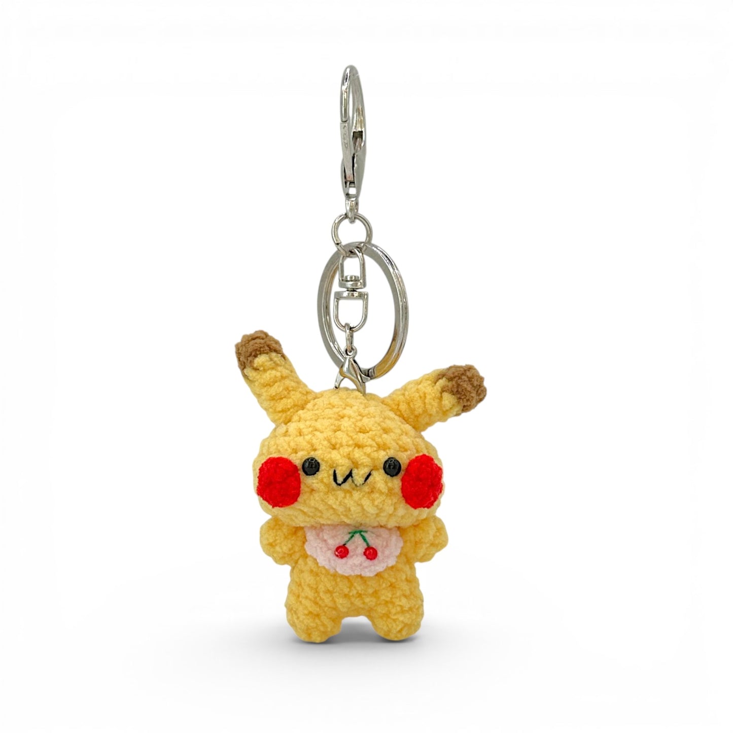Pokemon Pikachu Psyduck Bulbasaur Squirtle Crochet Keychain Bag Charm
