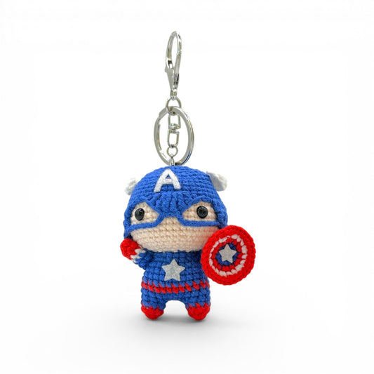 Marvel Star Caption American Crochet Keychain Bag Charm