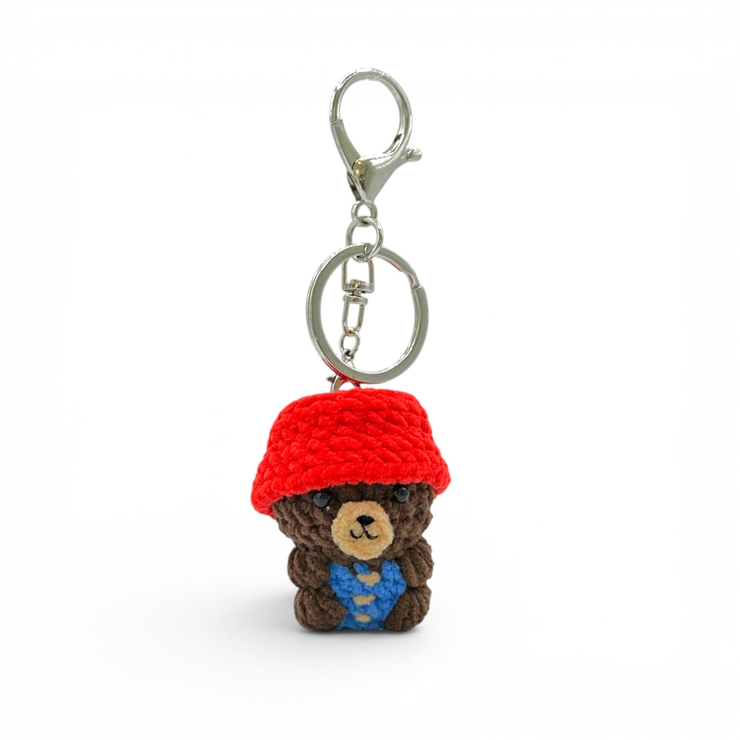 Paddington Bear Crochet Keychain Bag Charm