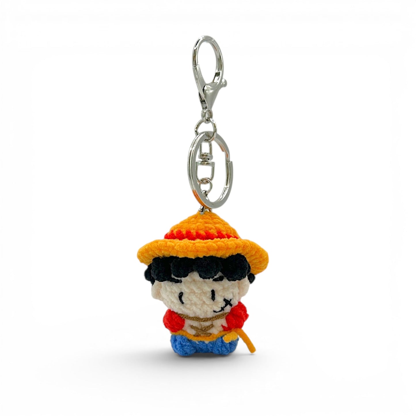 One Piece Monkey D. Luffy and Roronoa Zoro Crochet Keychain Bag Charm