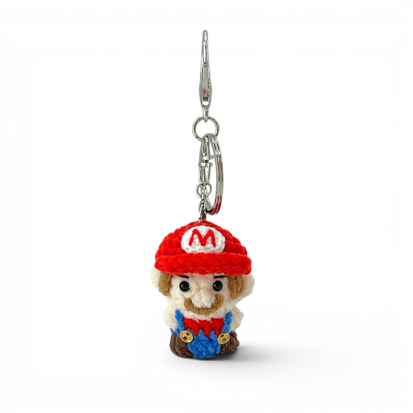 Mario and Luigi Crochet Keychain Bag Charm