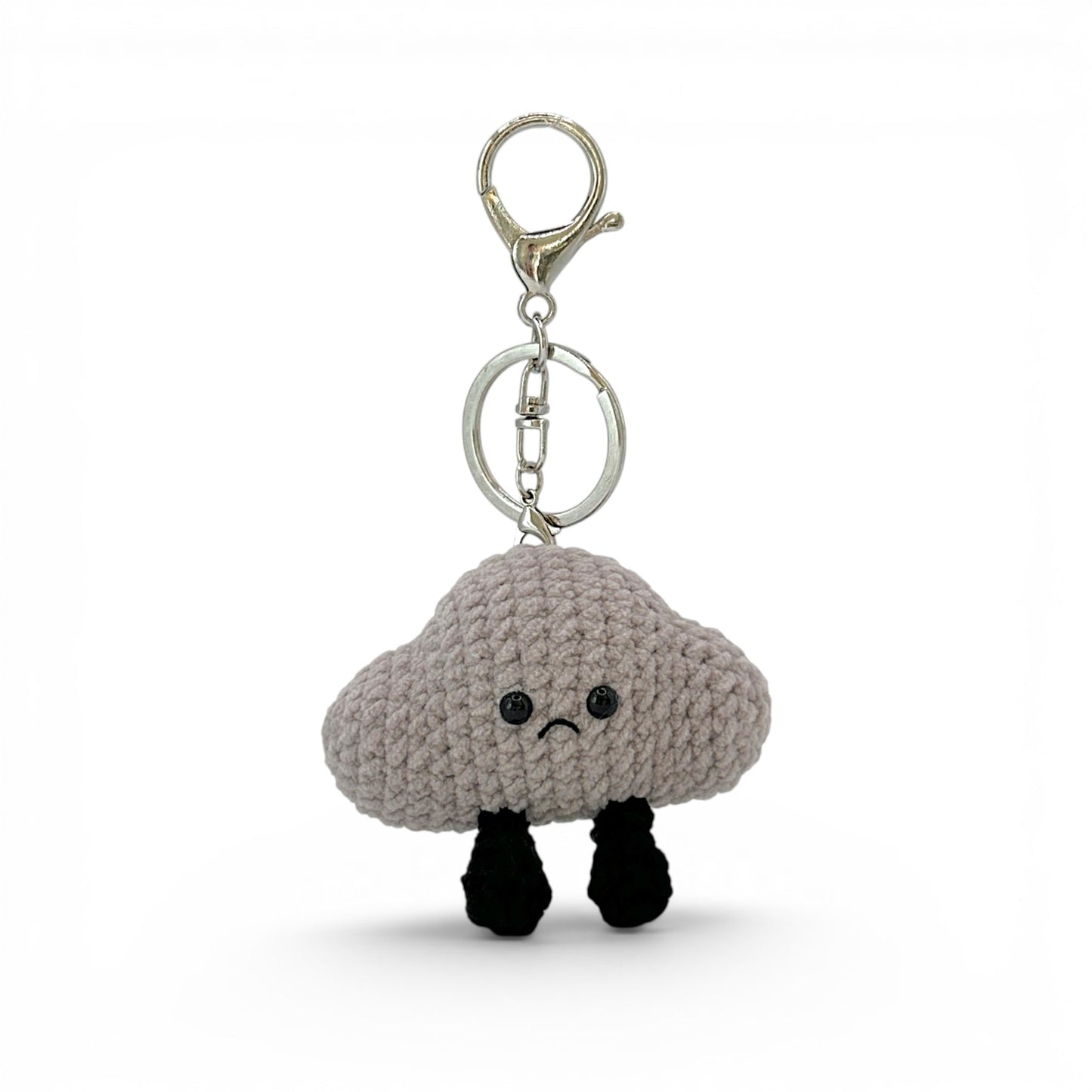 Cloudy Moody Crochet Keychain Bag Charm