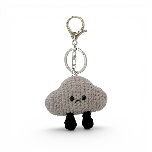 Cloudy Moody Crochet Keychain Bag Charm