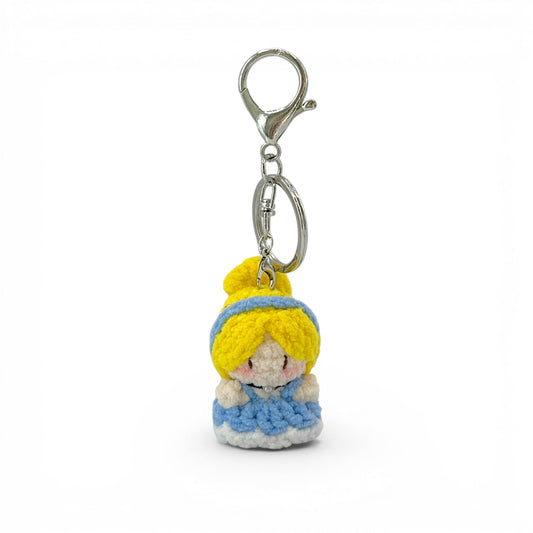 Disney Princess Cinderella Crochet Keychain Bag Charm
