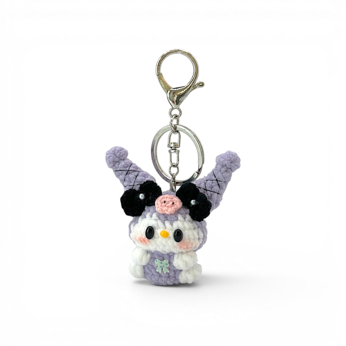 Kuromi Standing Ears Crochet Keychain Bag Charm