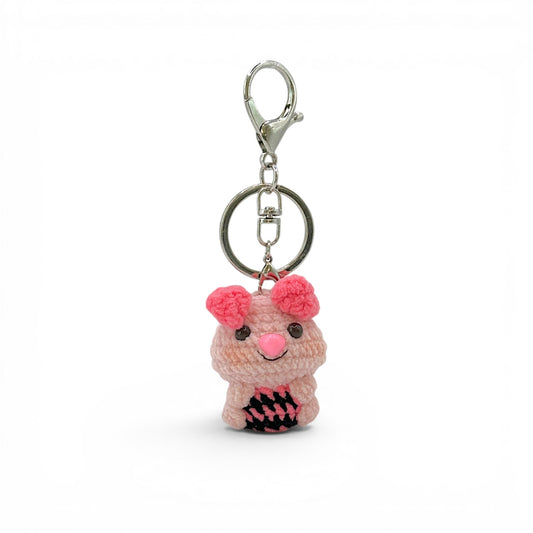 Piglet Winne the Pooh Crochet Keychain Bag Charm