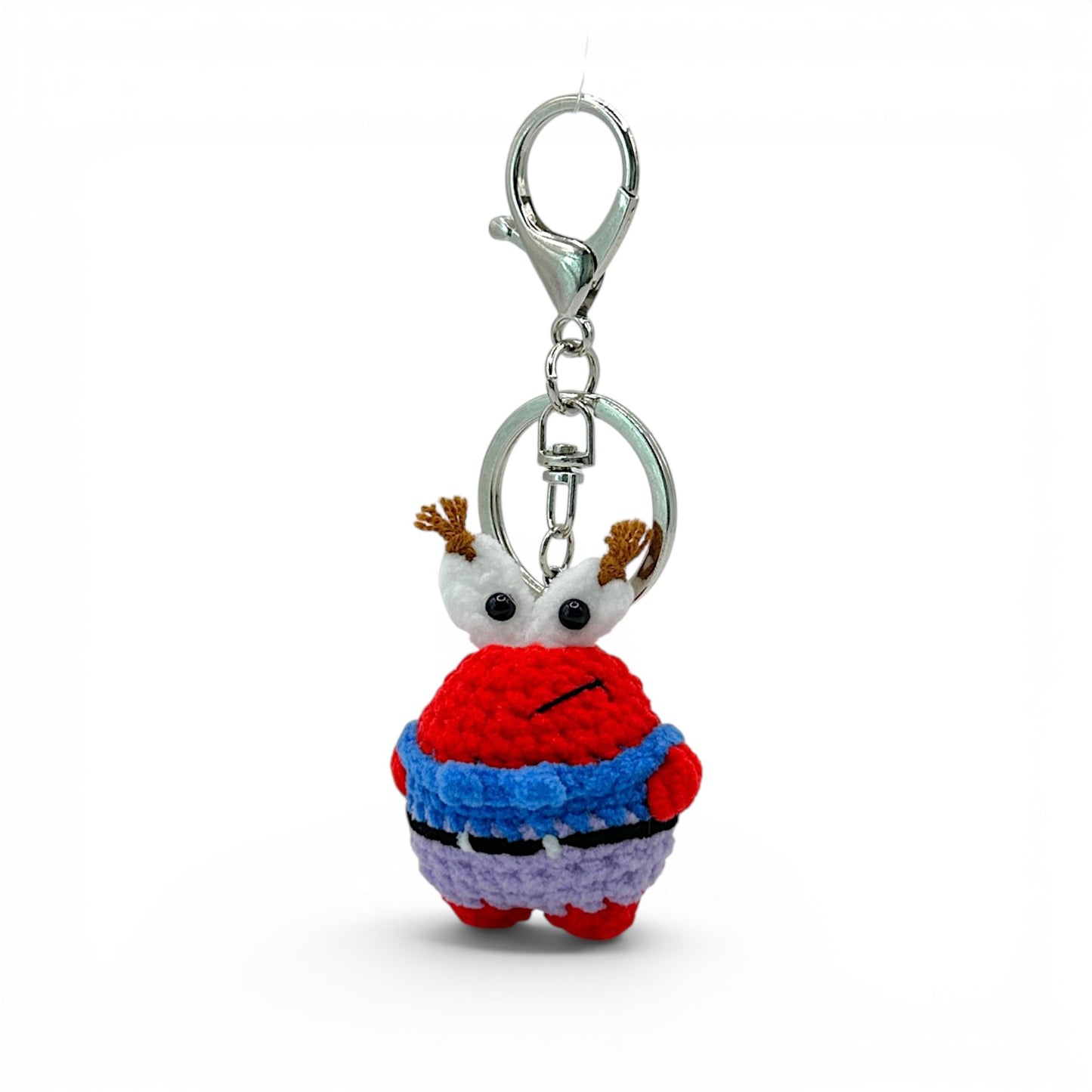 Spong Boss Characters Patrick Star Mr. Krabs Plankton Crochet Keychain Bag Charm
