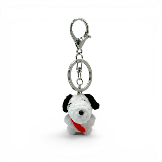 Snoopy and Woodstock Crochet Keychain Bag Charm