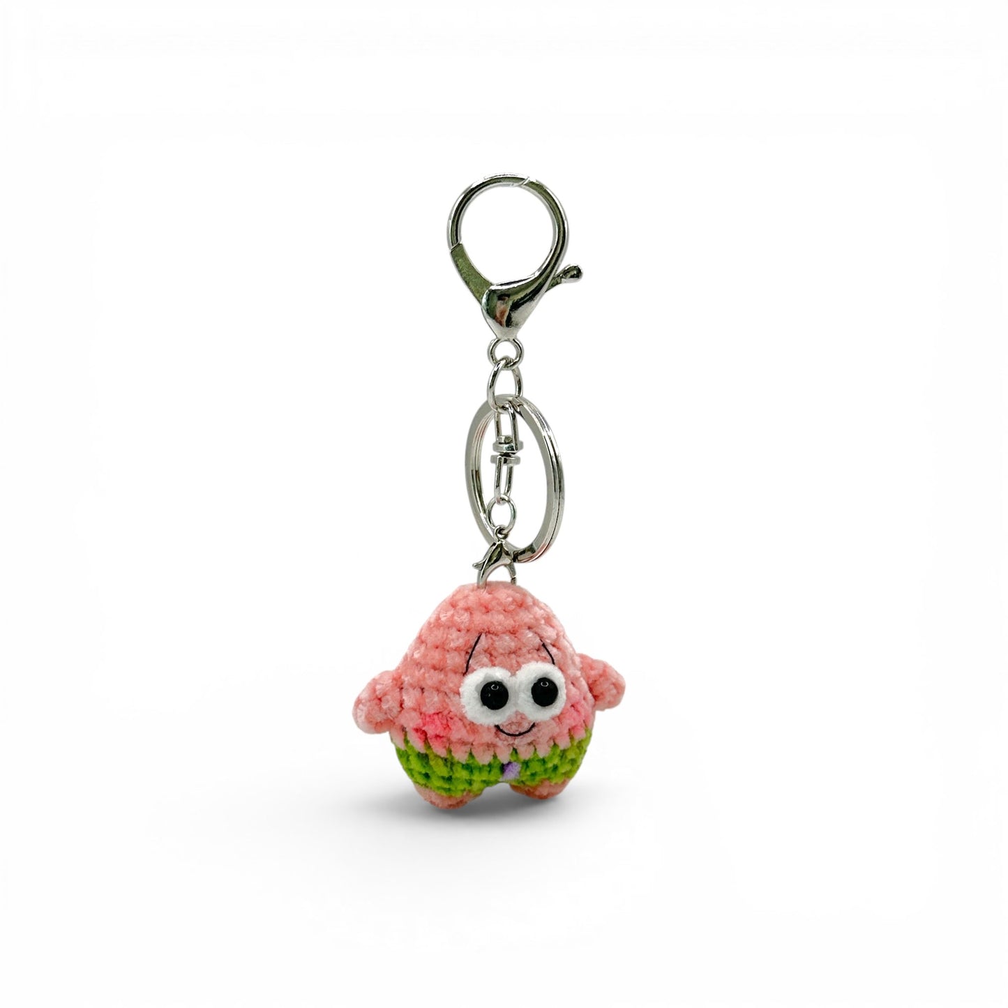 Spong Boss Characters Patrick Star Mr. Krabs Plankton Crochet Keychain Bag Charm