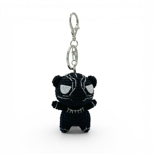 Marvel Star Black Panthor Crochet Keychain Bag Charm
