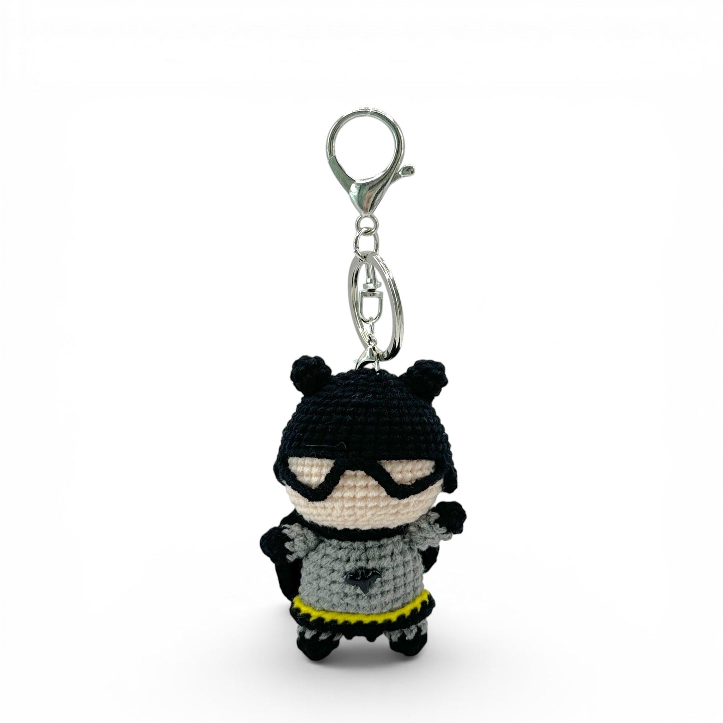 Marvel Star Bat Man Crochet Keychain Bag Charm