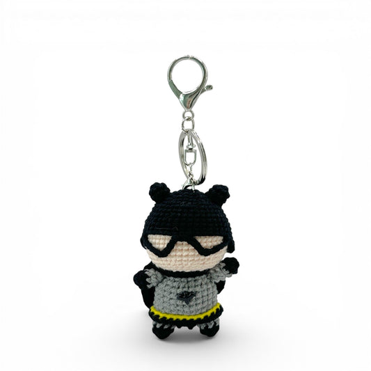 Marvel Star Bat Man Crochet Keychain Bag Charm