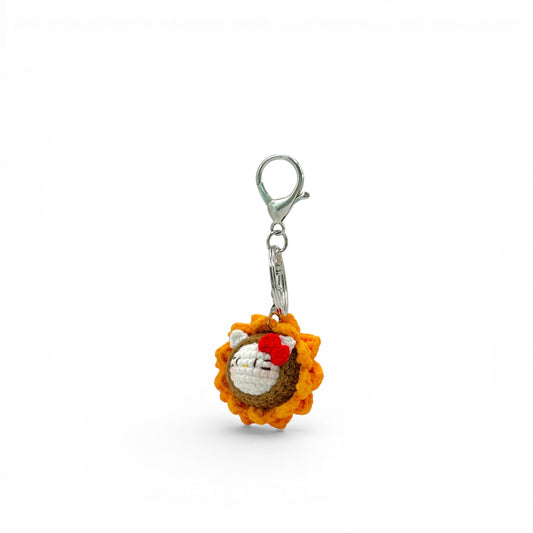 Sunflower Hello Kitty Crochet Keychain Bag Charm