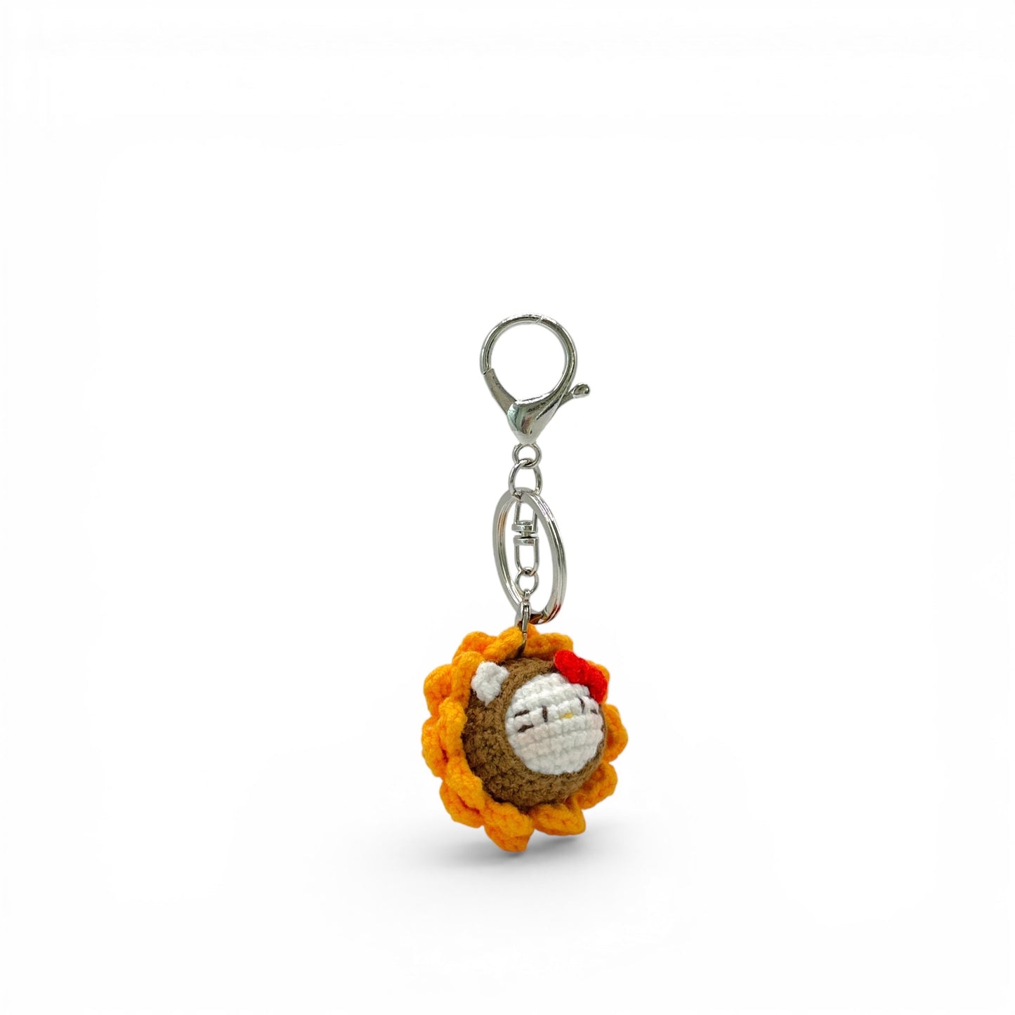 Sunflower Hello Kitty Crochet Keychain Bag Charm