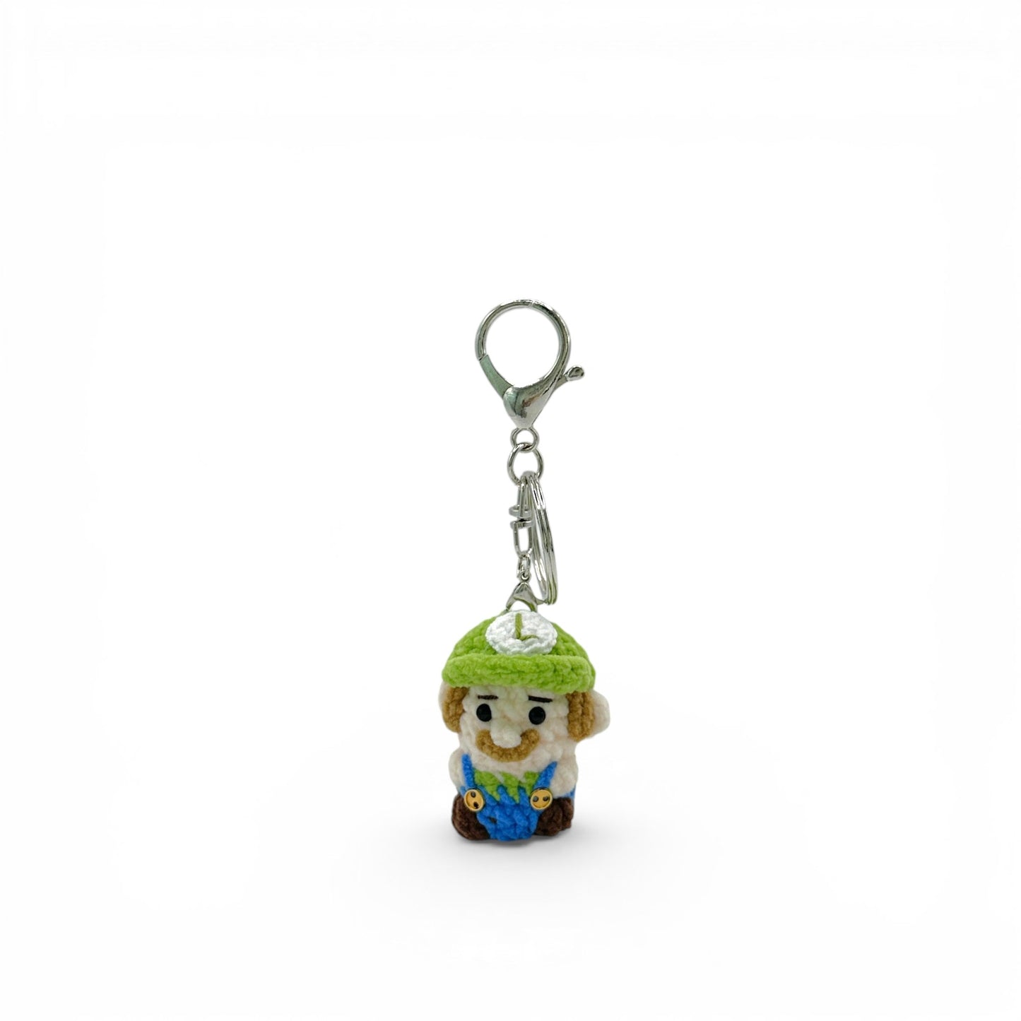 Mario and Luigi Crochet Keychain Bag Charm