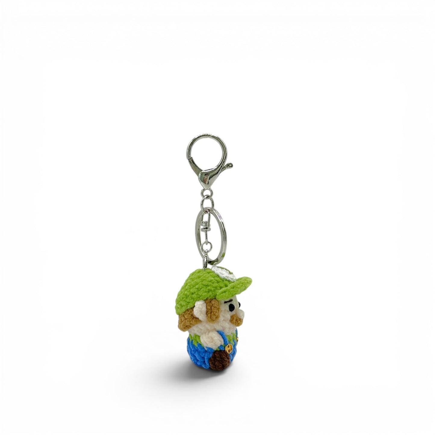 Mario and Luigi Crochet Keychain Bag Charm