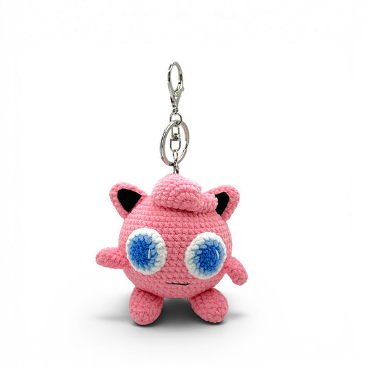 Jigglypuff Pokemon Crochet Keychain Bag Charm