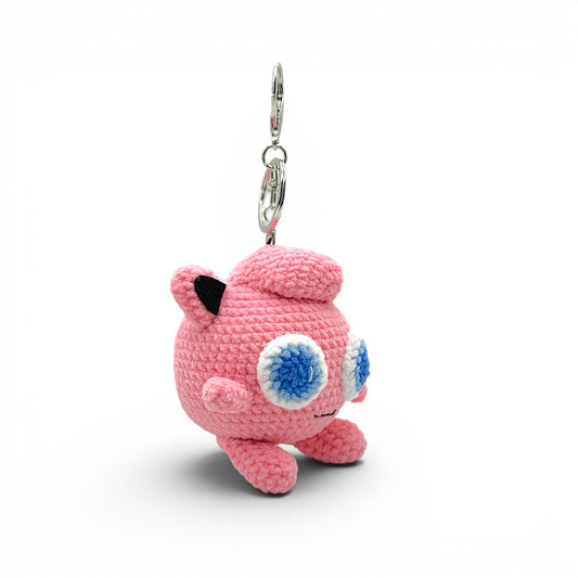Jigglypuff Pokemon Crochet Keychain Bag Charm