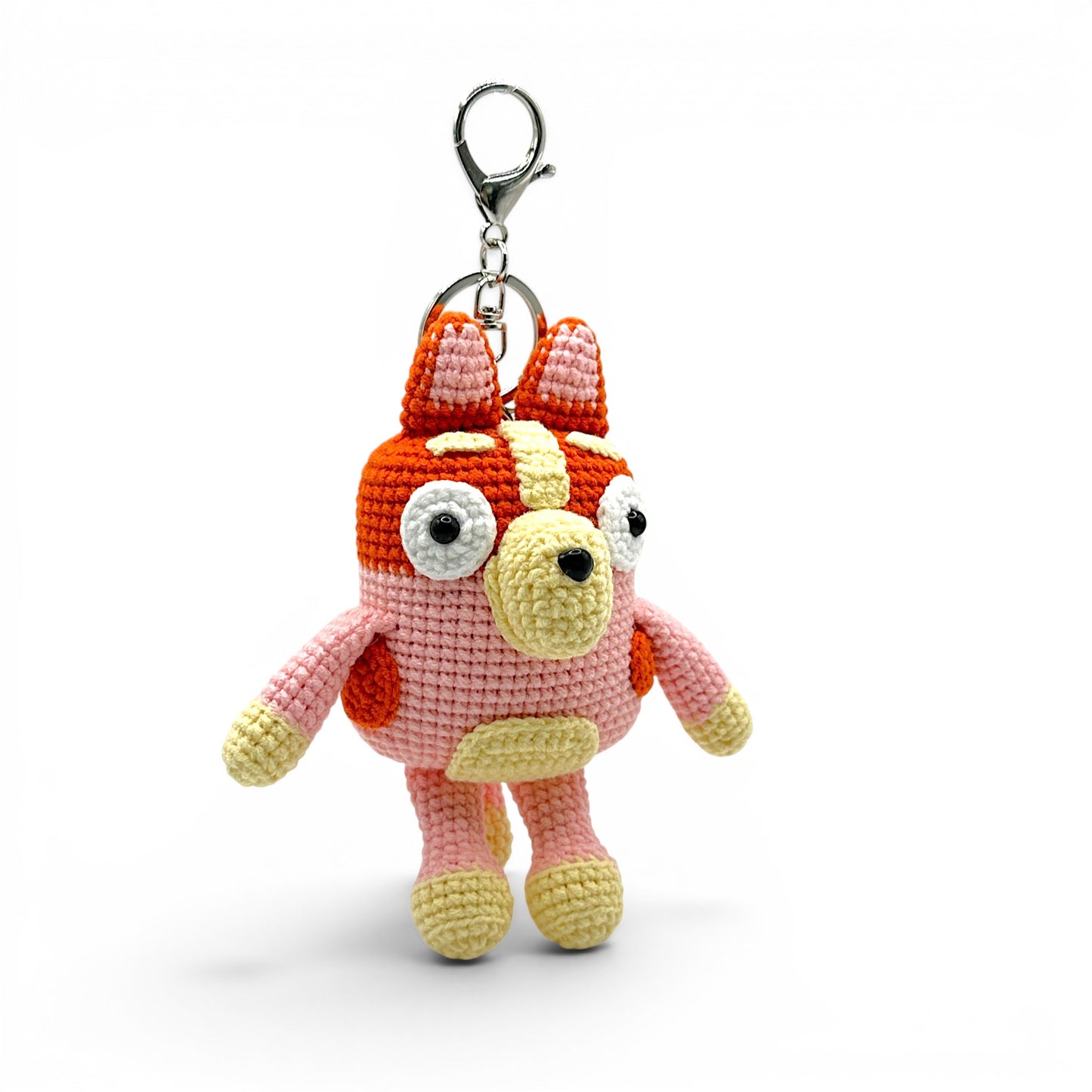 Bingo and Bluey Crochet Keychain Bag Charm
