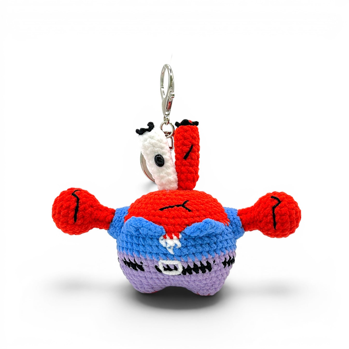 Mr. Krabs From Sponge Bob Crochet Keychain Bag Charm