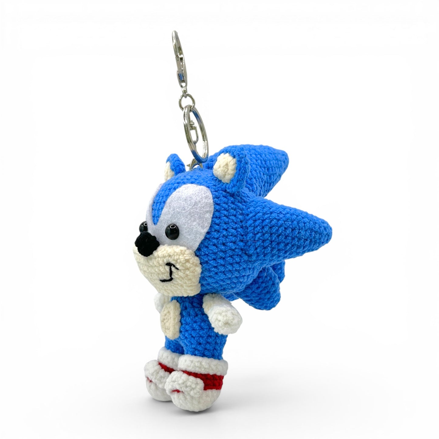 Sonic Crochet Keychain Bag Charm