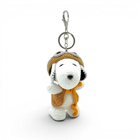 Snoopy Crochet Keychain Bag Charm