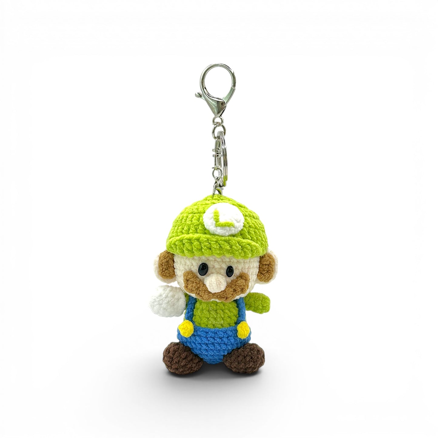 Mario and Luigi Crochet Keychain Bag Charm