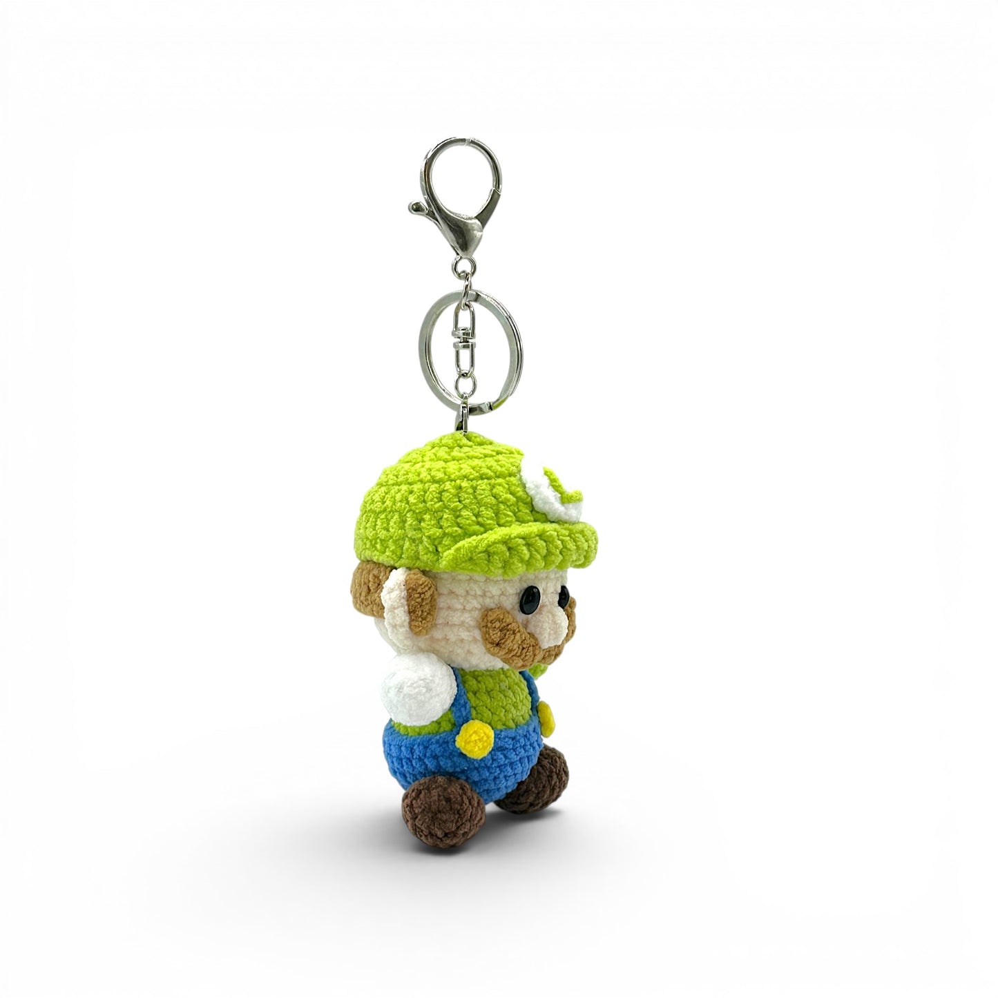 Mario and Luigi Crochet Keychain Bag Charm