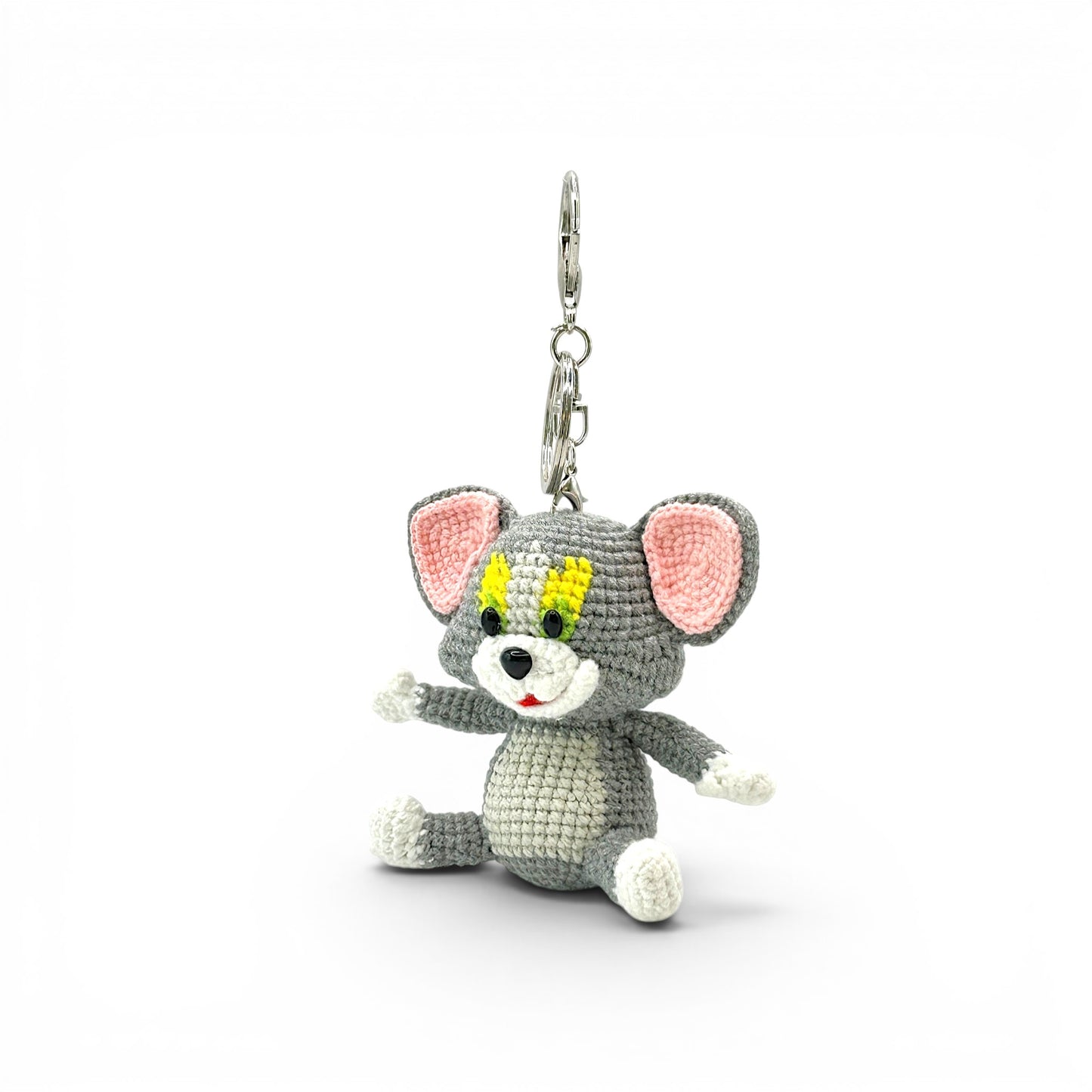 Tom and Jerry Crochet Keychain Bag Charm