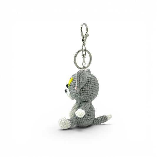 Tom and Jerry Crochet Keychain Bag Charm