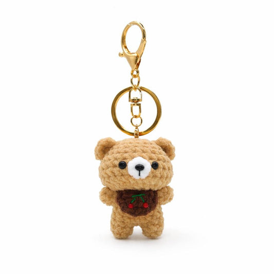 Bib Bear Crochet Keychain Bag Charm