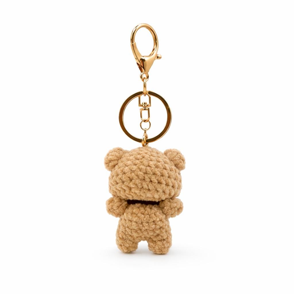 Bib Bear Crochet Keychain Bag Charm
