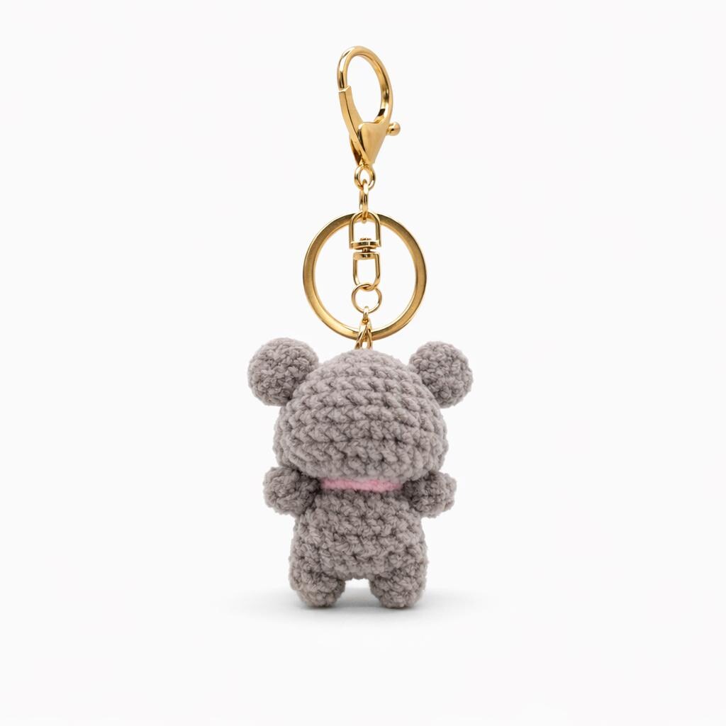 Bib Mouse Crochet Keychain Bag Charm