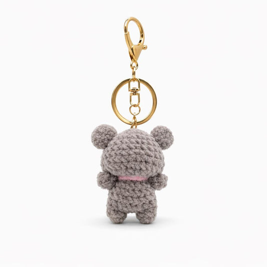 Bib Mouse Crochet Keychain Bag Charm