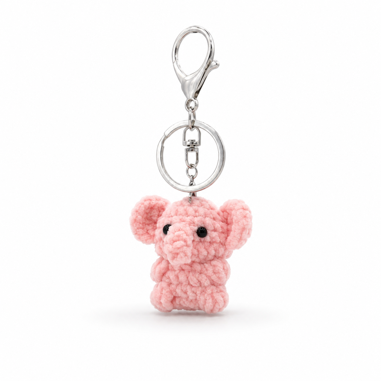 Gummy Elephant Crochet Keychain Bag Charm