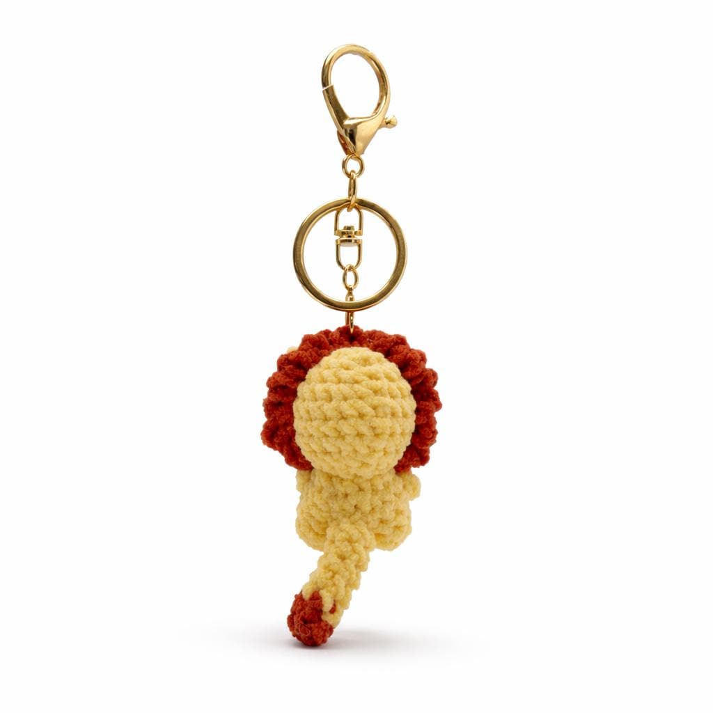 Lion Crochet Keychain Bag Charm