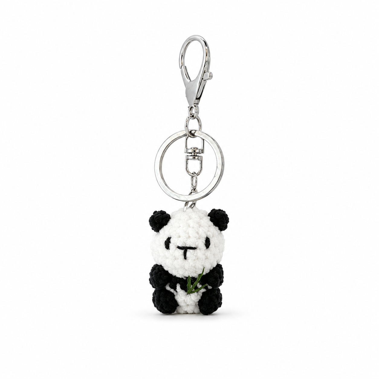 Gummy Panda Crochet Keychain Bag Charm