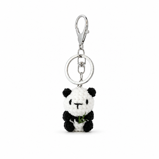 Gummy Panda Crochet Keychain Bag Charm