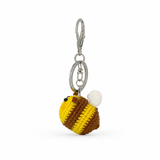 Bumble Bee Crochet Keychain Bag Charm