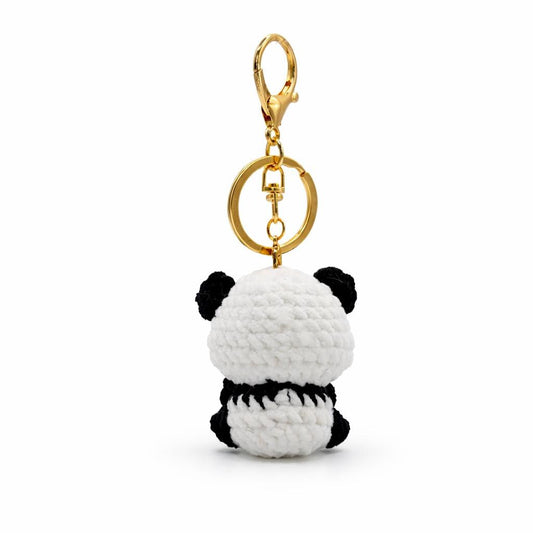Panda Crochet Keychain Bag Charm