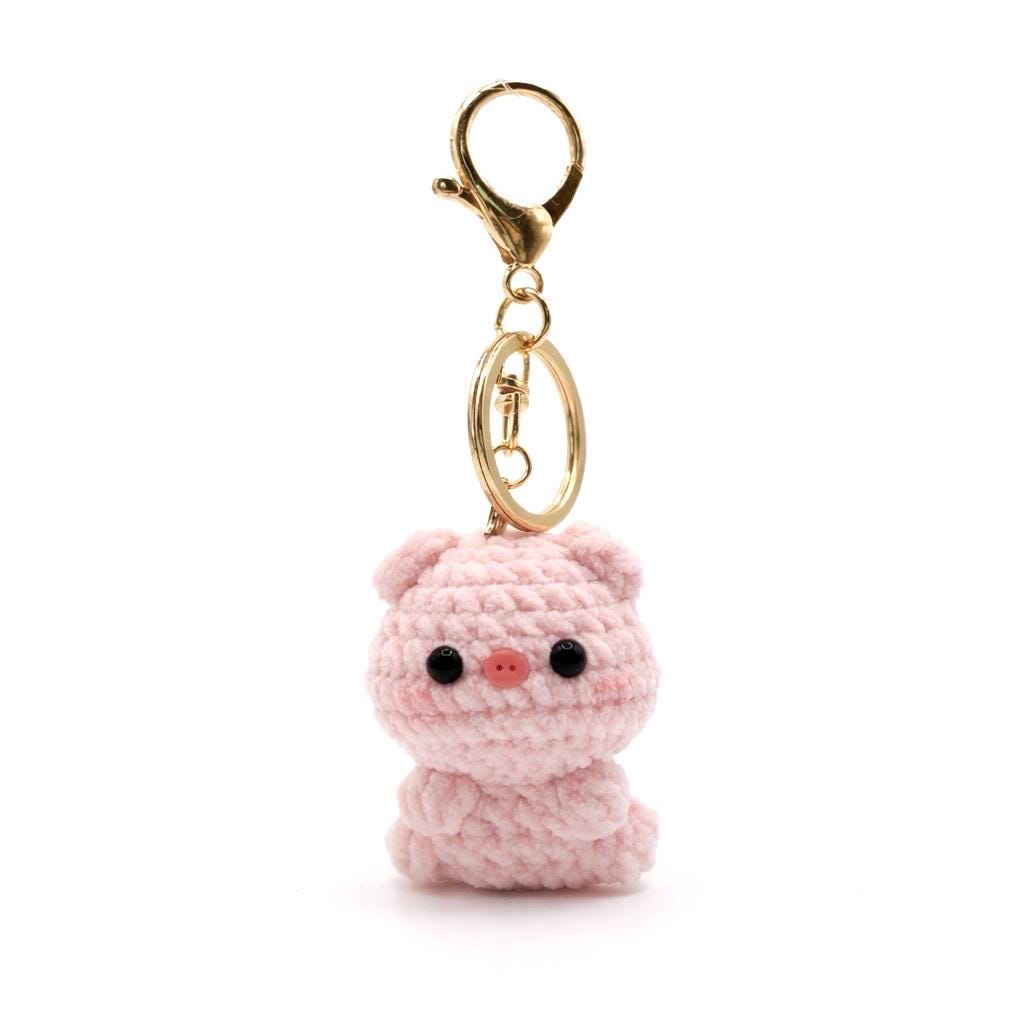 Pig Crochet Keychain Bag Charm
